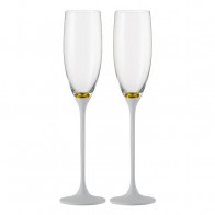 Eisch Champagner Exklusiv - Geschenkset Kultaiset-valkoiset samppanjalasit lahjapakkauksessa 2-osainen / 180 ml